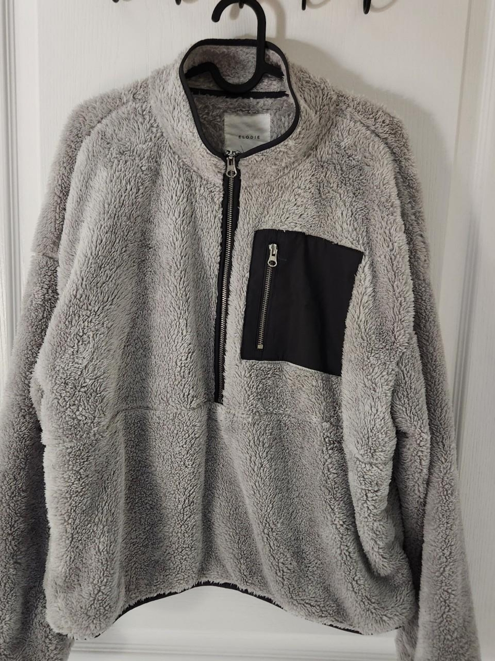 Elodie Gray Fleece Half-Zip Pullover